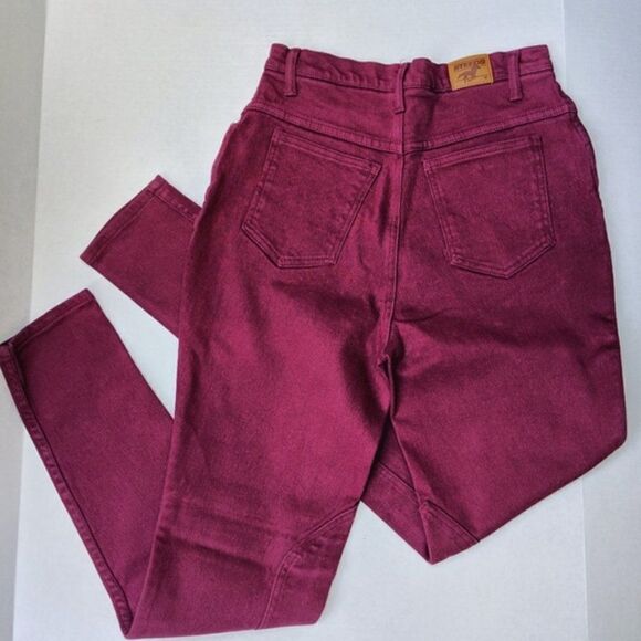 Steeds Stretch Denim Riding Jeans 12 Burgundy - Picture 10 of 11